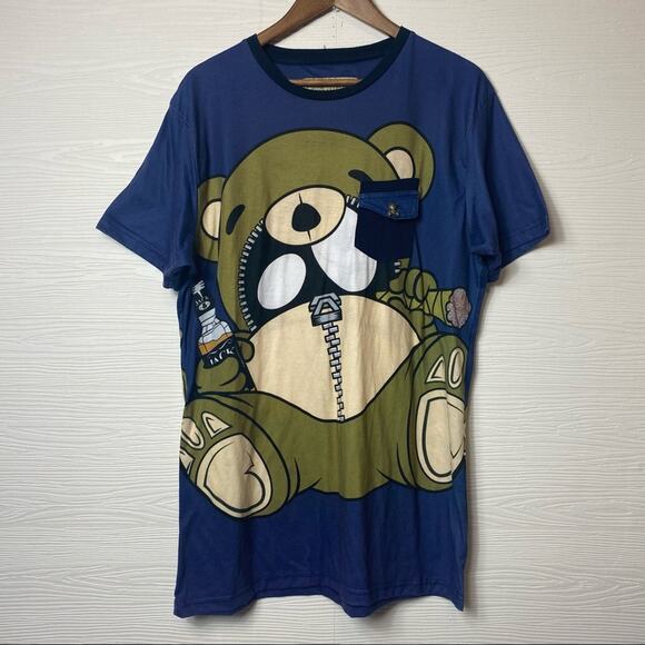 Entree LS men’s Tshirt with bear and Jack Daniels Large streetwear - Picture 3 of 8